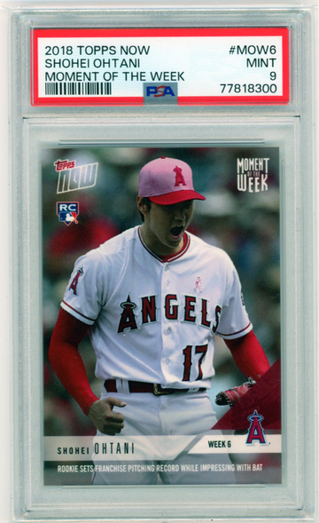 2018 Topps Now #MOW6 Shohei Ohtani Moment of the Week PSA 9 MINT!