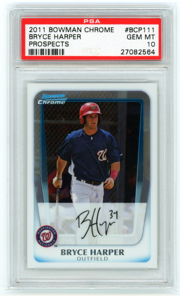 2011 Bowman Chrome #BCP111 Bryce Harper Prospects PSA 10 GEM MINT!