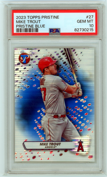 2023 Topps Pristine #27 Mike Trout Pristine Blue PSA 10 GEM MINT!