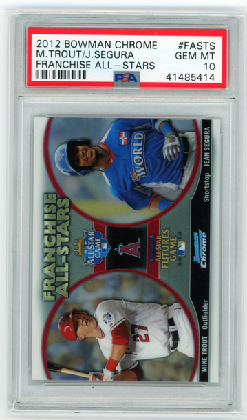 2012 Bowman Chrome #FASTS M. Trout/S. Segura Franchise All-Stars PSA 10 GEM MINT!