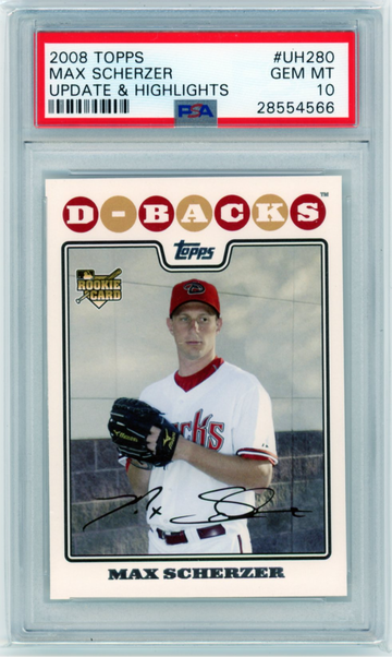 2008 Topps Update & Highlights #UH280 Max Scherzer PSA 10 GEM MINT!