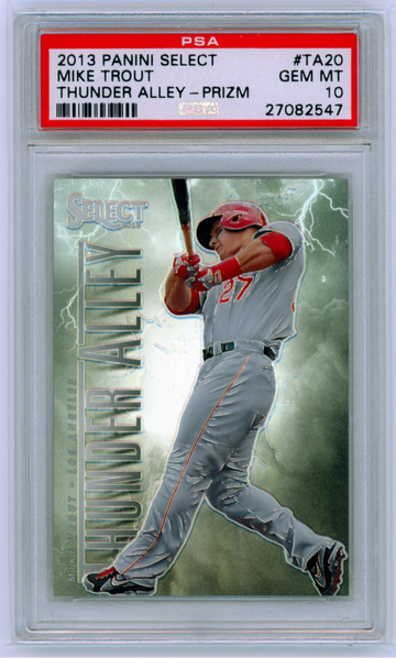 2013 Panini Select #TA20 Mike Trout Thunder Alley-Prizm PSA 10 GEM MINT!