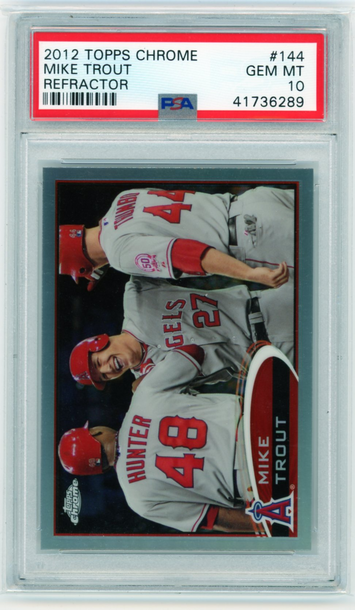 2012 Topps Chrome #144 Mike Trout Refractor PSA 10 GEM MINT!