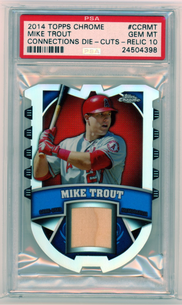 2014 Topps Chrome #CCRMT Mike Trout Connections Die-Cuts-Relic PSA 10 GEM MINT!