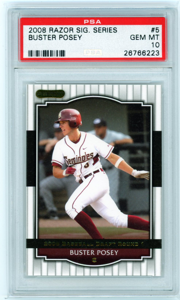 2008 Razor Sig. Series #5 Buster Posey PSA 10 GEM MINT!