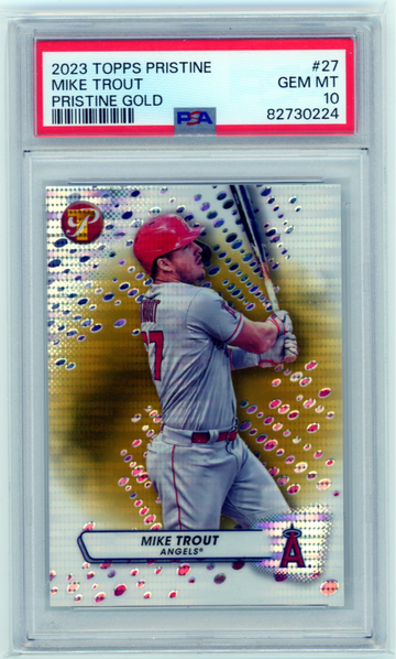 2023 Topps Pristine #27 Mike Trout Pristine Gold PSA 10 GEM MINT!