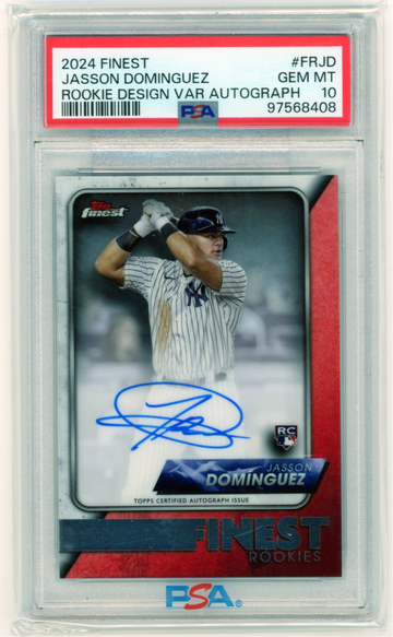 2024 Finest #FRJD Jasson Dominguez Rookie Design Variation Autograph PSA 10 GEM MINT!