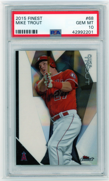 2015 Finest #68 Mike Trout PSA 10 GEM MINT!