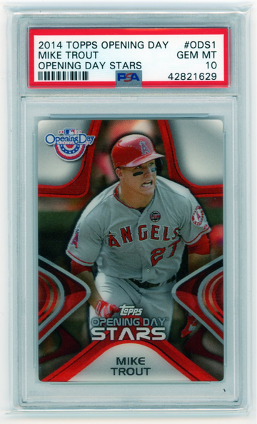 2014 Topps Opening Day #ODS1 Mike Trout Opening Day Stars PSA 10 GEM MINT!