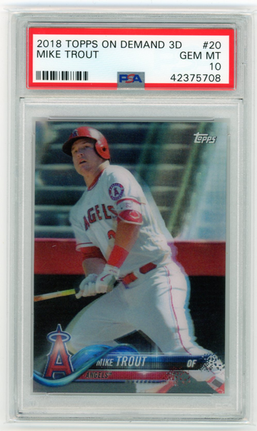 2018 Topps On Demand 3D #20 Mike Trout PSA 10 GEM MINT!