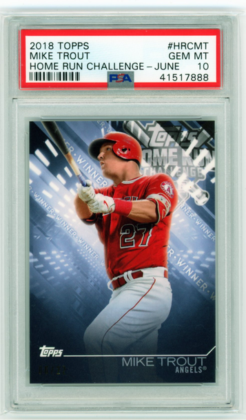 2018 Topps #HRCMT Mike Trout Home Run Challenge-June PSA 10 GEM MINT!