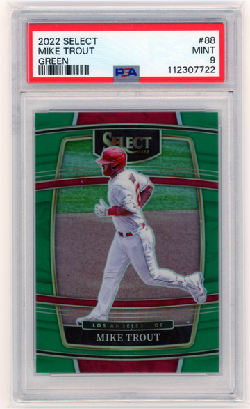 2022 Select #88 Mike Trout Green PSA 9 MINT!