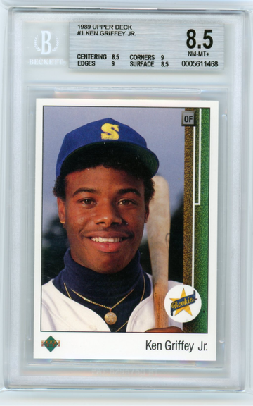 1989 Upper Deck #1 Ken Griffey Jr. BGS 8.5 NM-MT+