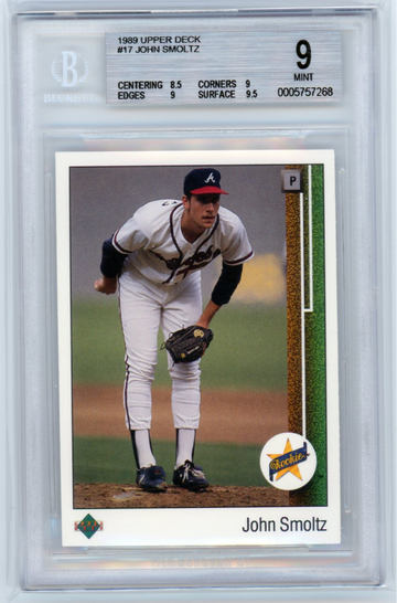 1989 Upper Deck #17 John Smoltz BGS 9 MINT!