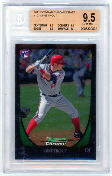 2011 Bowman Chrome Draft #101 Mike Trout BGS 9.5 GEM MINT!