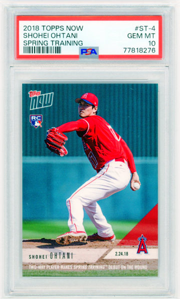 2018 Topps Now ST-4 Shohei Ohtani Spring Training PSA 10 GEM MINT!