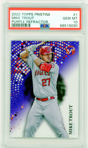 2022 Topps Pristine #1 Mike Trout Purple Refractor PSA 10 GEM MINT!