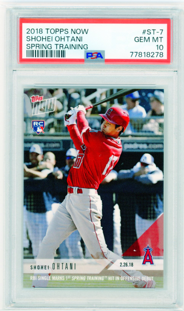 2018 Topps Now #ST-7 Shohei Ohtani Spring Training PSA 10 GEM MINT!