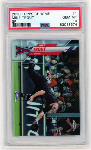 2020 Topps Chrome #1 Mike Trout SP PSA 10 GEM MINT!