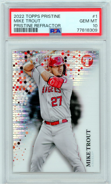 2022 Topps Pristine #1 Mike Trout Pristine Refractor PSA 10 GEM MINT!
