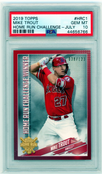 2019 Topps Home Run Challenge-July #HRC1 Mike Trout PSA 10 GEM MINT!
