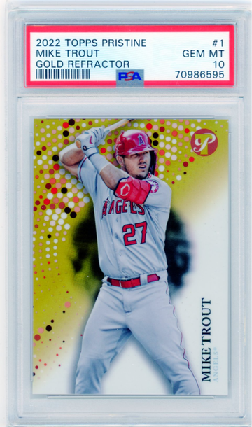 2022 Topps Pristine #1 Mike Trout Gold Refractor PSA 10 GEM MINT!