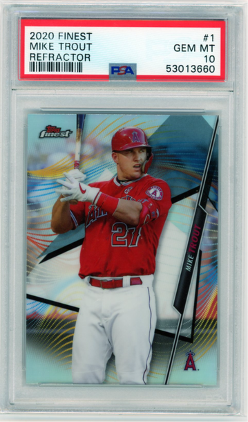2020 Finest #1 Mike Trout Refractor PSA 10 GEM MINT!