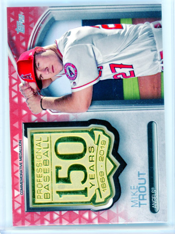 2019 Topps 150th Anniversary Commemorative medallion #AMM-MT Mike Trout RED
