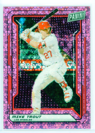 2019 Panini The National VIP #53 Mike Trout Pink Prizm
