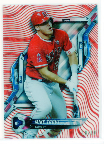 2018 Topps High Tek #HT-MT Mike Trout Red Magma Diffractor