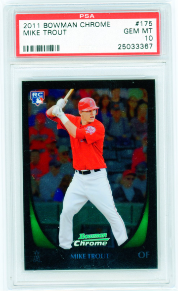 2011 Bowman Chrome #175 Mike Trout Rookie! PSA 10 GEM MINT!