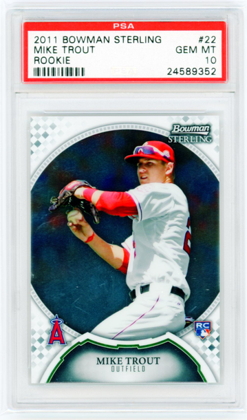 2011 Bowman Sterling #22 Mike Trout Rookie! PSA 10 GEM MINT!