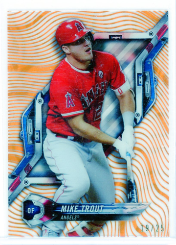 2018 Topps High Tek HT-MT Mike Trout Orange Magma Diffractor