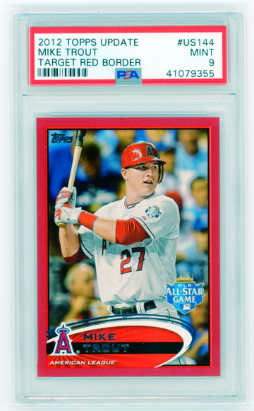 2012 Topps Update #US144 Mike Trout Target Red Border PSA 9 MINT!
