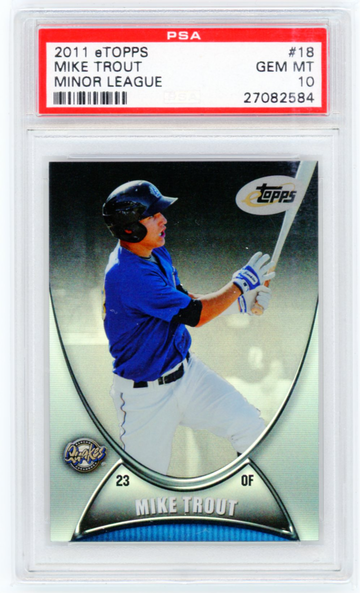 2011 eTopps #18 Mike Trout Minor League PSA 10 GEM MINT!