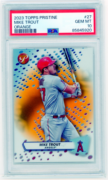 2023 Topps Pristine #27 Mike Trout Orange PSA 10 GEM MINT!