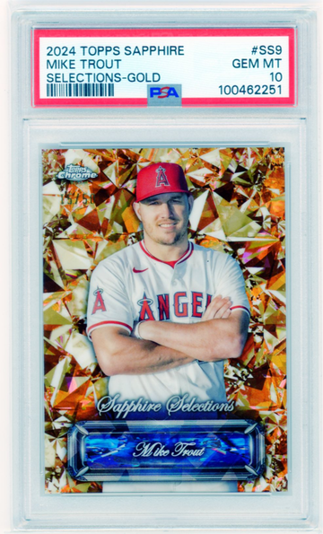 2024 Topps Sapphire #SS9 Mike Trout Selections-Gold PSA 10 GEM MINT!