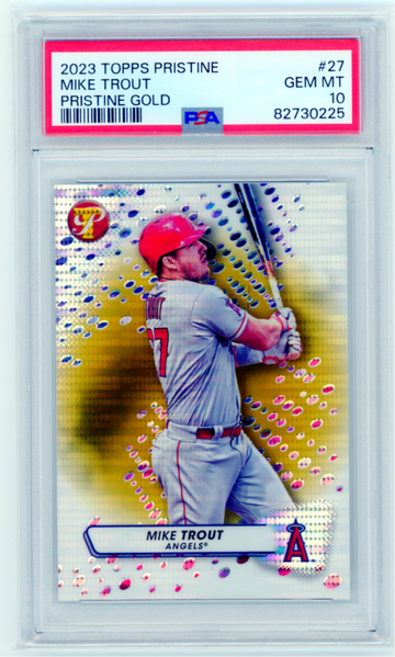2023 Topps Pristine #27 Mike Trout Pristine Gold PSA 10 GEM MINT!