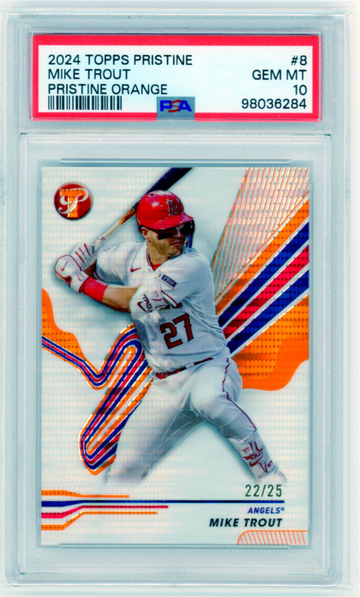 2024 Topps Pristine #8 Mike Trout Pristine Orange PSA 10 GEM MINT!