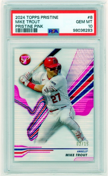 2024 Topps Pristine #8 Mike Trout Pristine Pink PSA 10 GEM MINT!