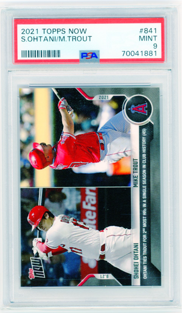 2021 Topps Now #841 S.Ohtani/M.Trout PSA 9 MINT!