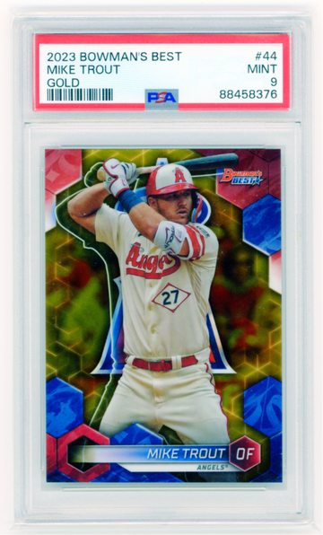 2023 Bowman's Best #44 Mike Trout Gold PSA 9 MINT!