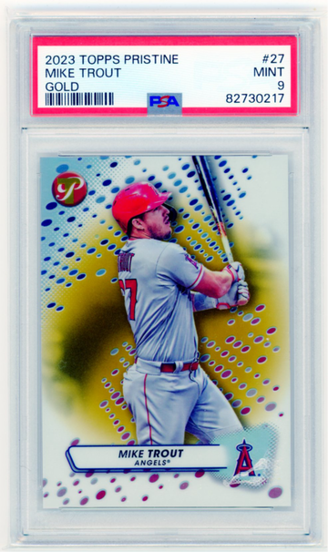 2023 Topps Pristine #27 Mike Trout Gold PSA 9 MINT!