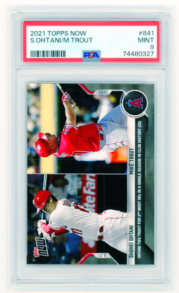 2021 Topps Now #841 S.Ohtani/M.Trout PSA 9 MINT!