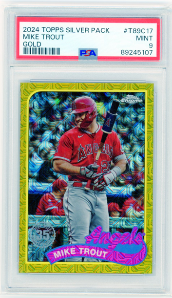 2024 Topps Silver Pack #T89C17 Mike Trout Gold PSA 9 MINT!