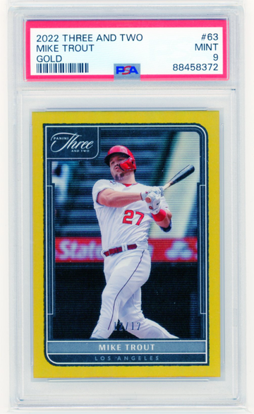 2022 Three and Two #63 Mike Trout Gold PSA 9 MINT!