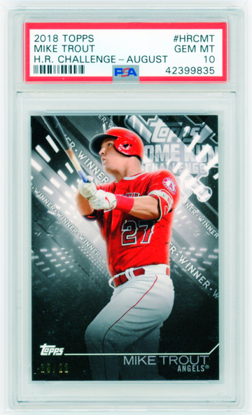 2018 Topps #HRCMT Mike Trout Home Run Challenge-August PSA 10 GEM MINT!
