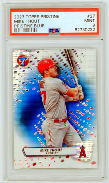 2023 Topps Pristine #27 Mike Trout Pristine Blue PSA 9 MINT!