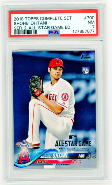 2018 Topps Complete Set #700 Shohei Ohtani Series 2 All-Star Game Edition PSA 7 NEAR MINT!