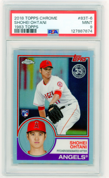 2018 Topps Chrome #83T-6 Shohei Ohtani 1983 Topps PSA 9 MINT!